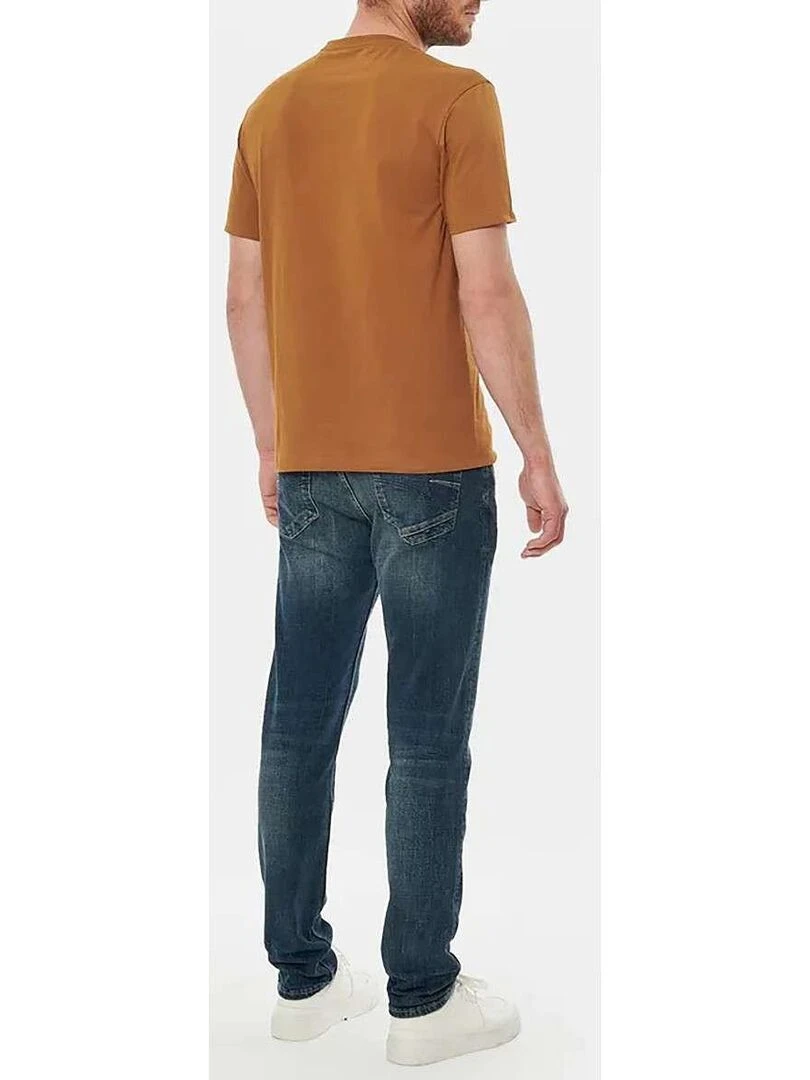 KAPORAL   T shirt coton col rond droit   Camel