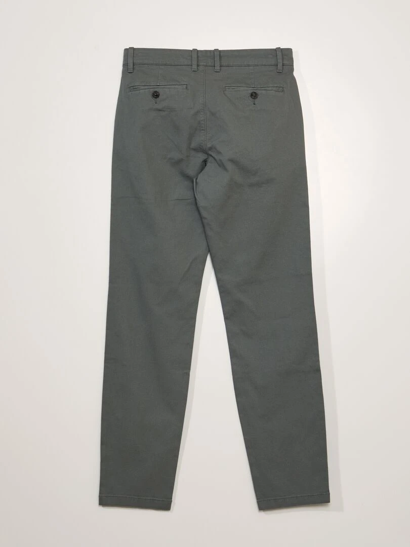 Pantalon chino en twill Vert