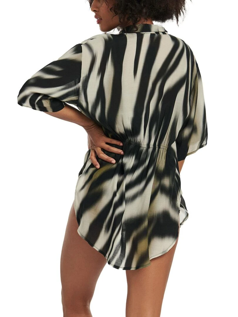 Tunique chemise estivale manches courtes Kefalonia Noir