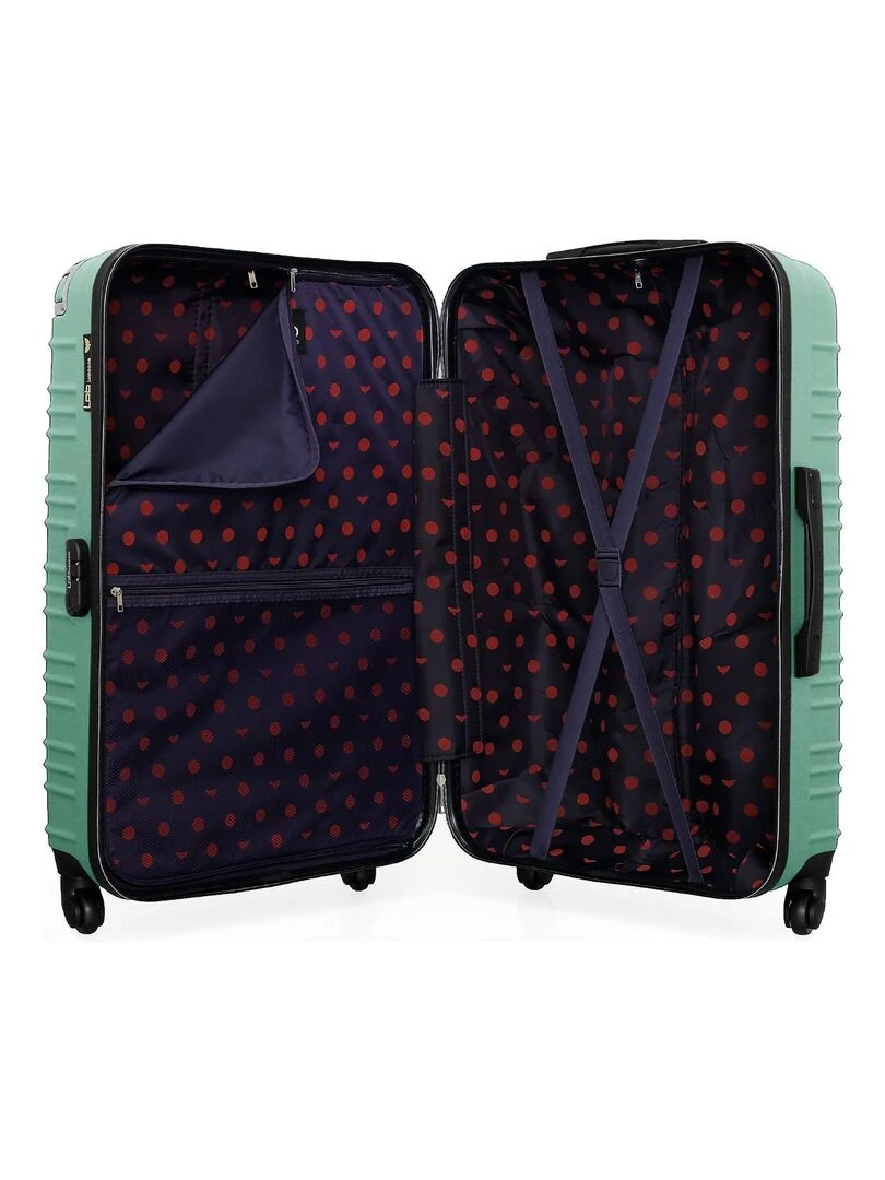 LPB LUGGAGE   VALISE GRAND FORMAT ABS GIULIA 4 ROUES 75 CM   Vert d'eau