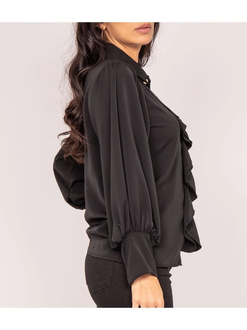 Blouse avec volants OKIER   Noir