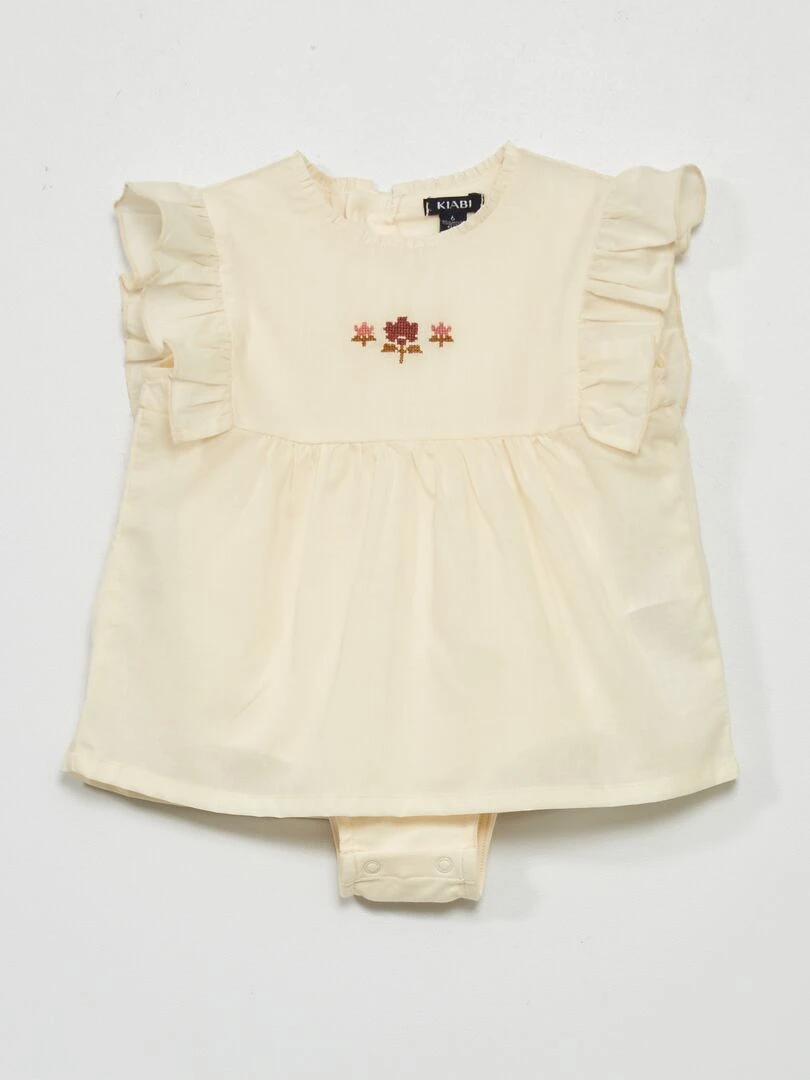 Blouse body sans manches   Ecru