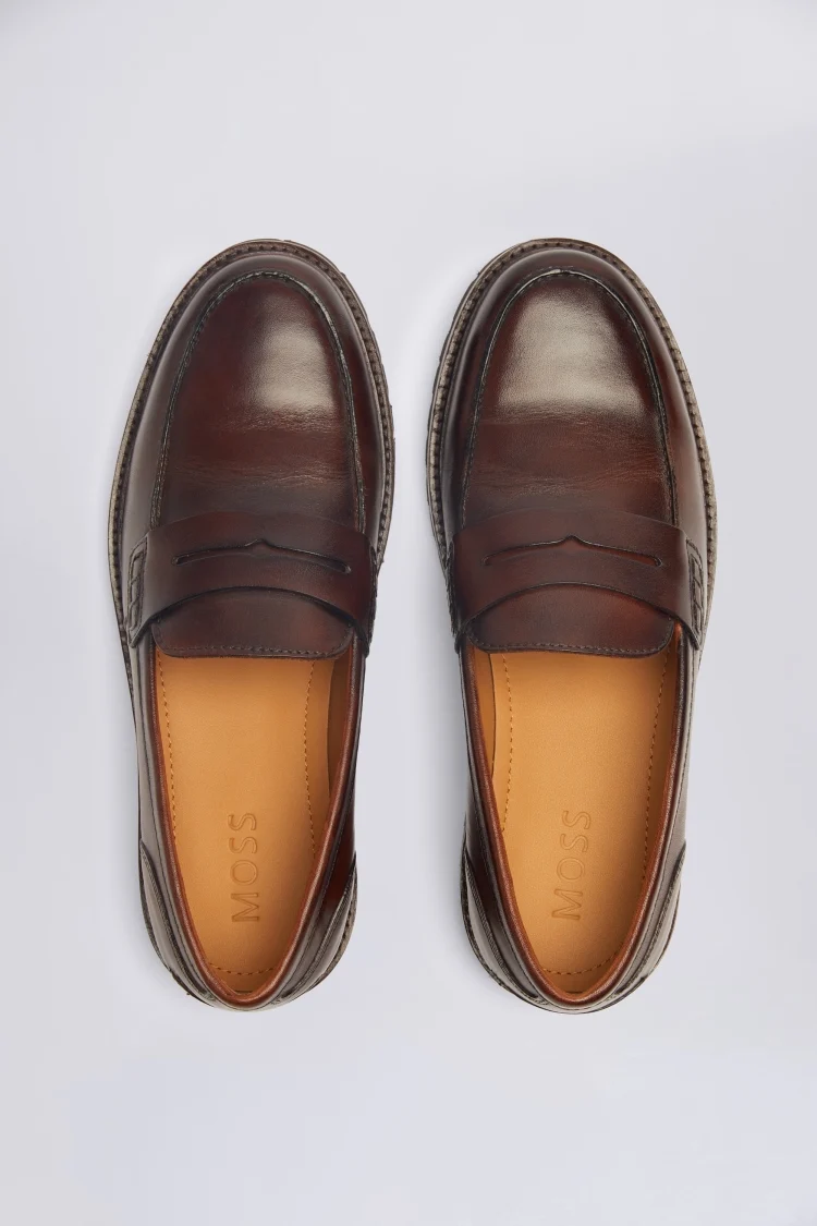 Camden Chestnut Chunky Loafers Buy Online at Moss