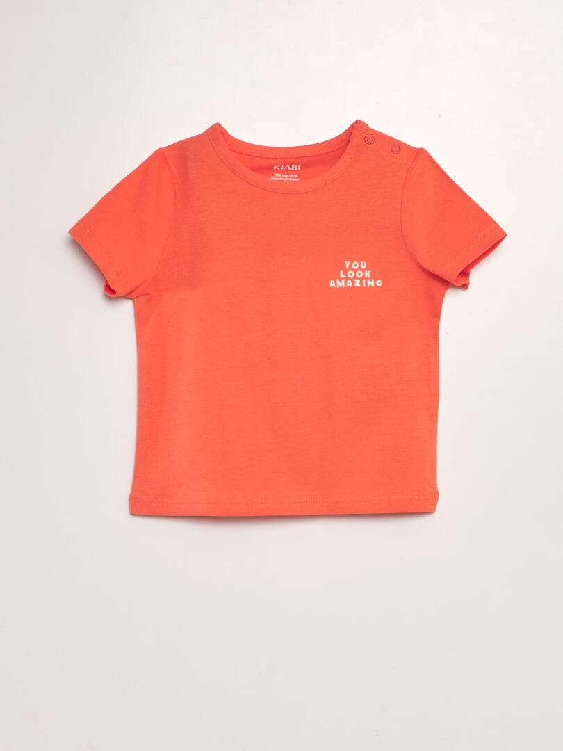 Lot de 2 t shirts unis   Rouge