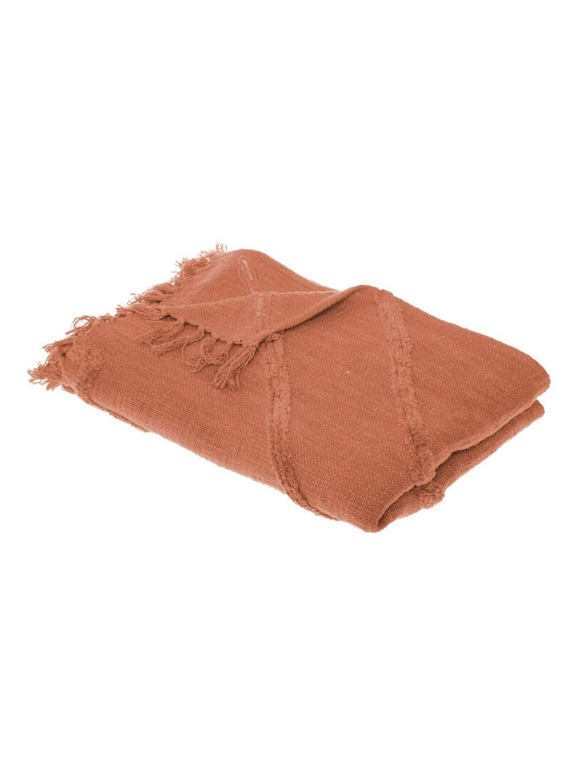 Jeté de lit tufté Inca 130x180 cm terracotta   Orange