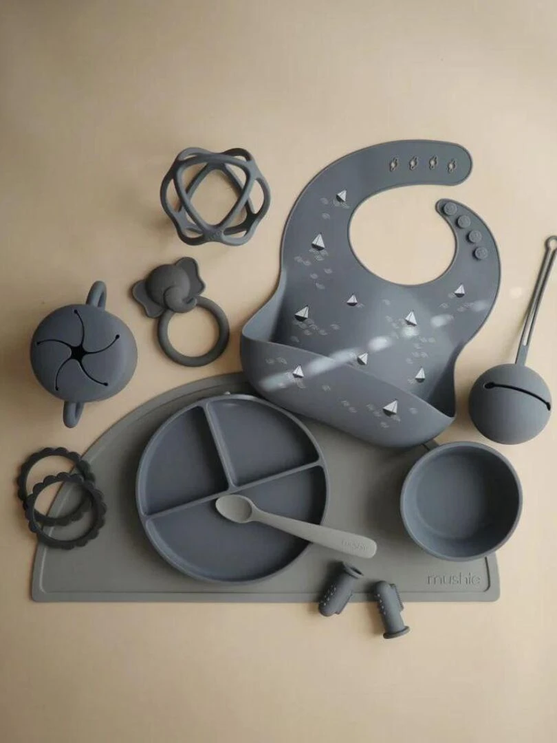 Assiette à compartiments en silicone avec ventouse Tradewinds Bleu