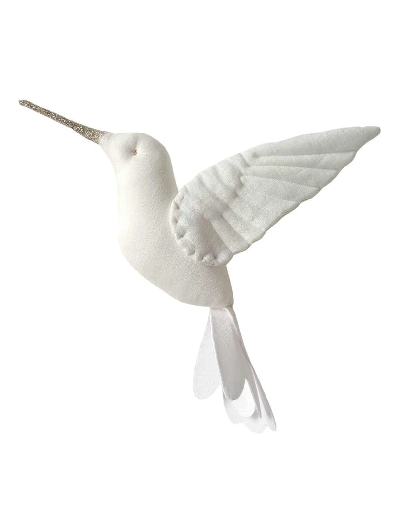 Trophée mural enfant Colibri en lin Ecru Ecru