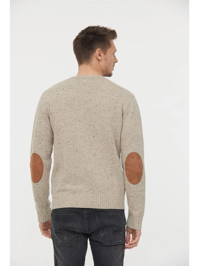 Lee Cooper   Pull manches longues laine regular COOLY   Beige argile