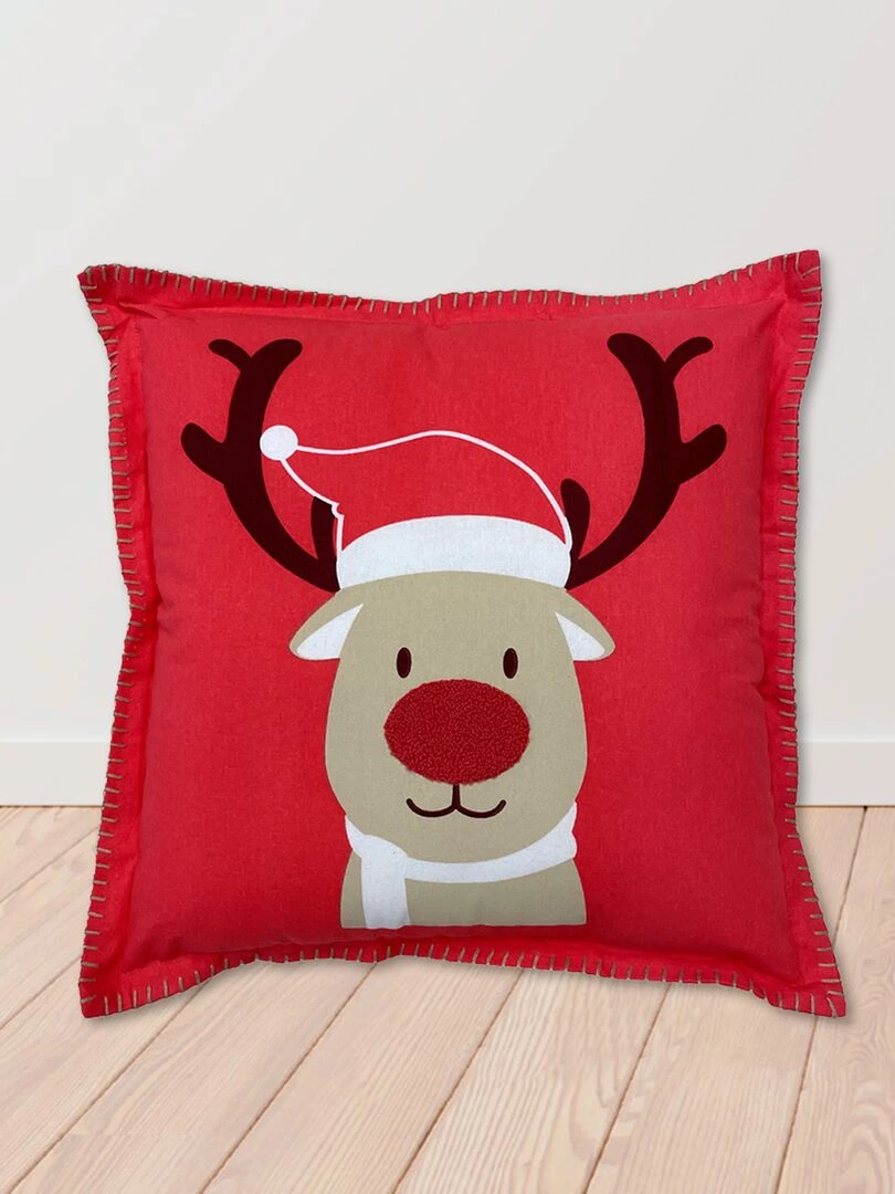 Coussin de Noël 'Rudolph' ROUGE01