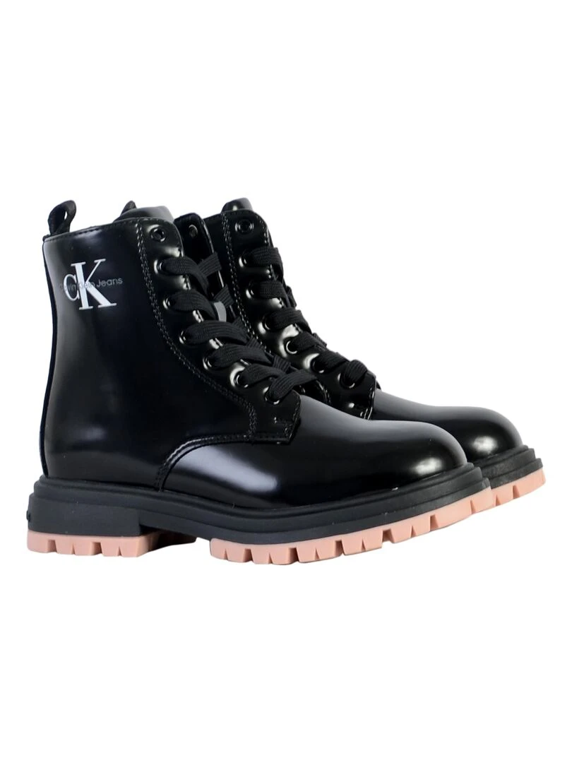 Bottine à Lacets Calvin Klein Jeans Lace Up Bootie   Noir