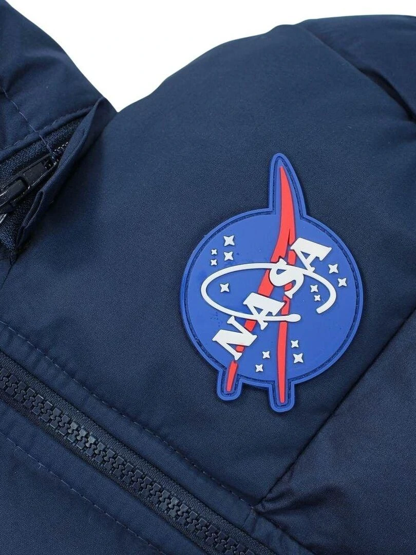 Nasa   Doudoune homme imprimé logo   Bleu marine