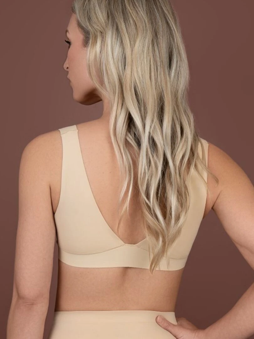 Soutien gorge plongeant beige