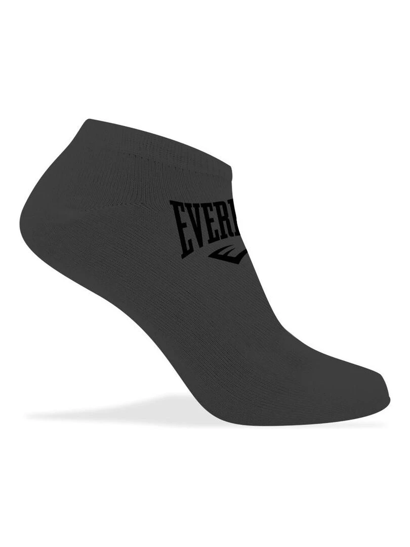 Lot de 12 Paires de Chaussettes Socquettes assorties Everlast   Noir