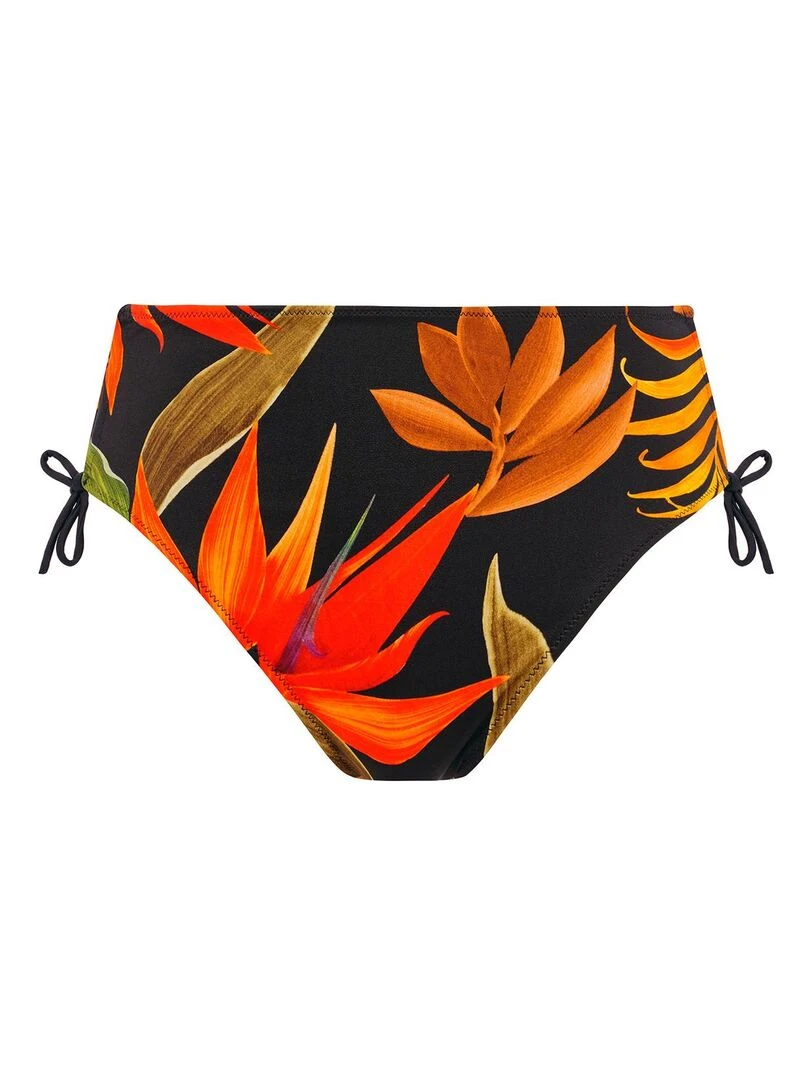 Bas de maillot taille haute échancrure réglable Pichola   Noir