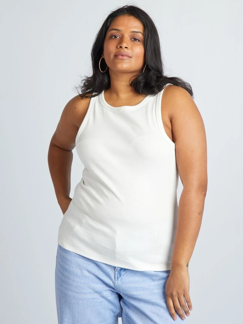 Débardeur uni   blanc