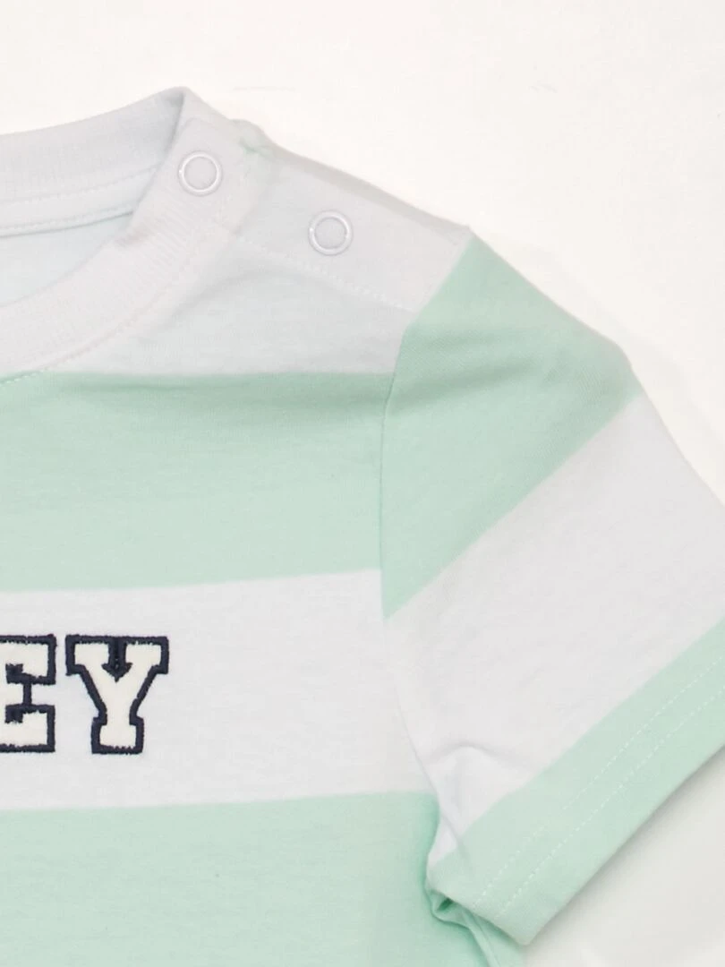 T shirt imprimé   So Easy   Vert rayé