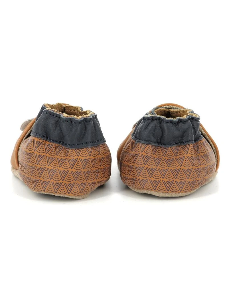Chaussons Cuir Elefant Jungle   Marron