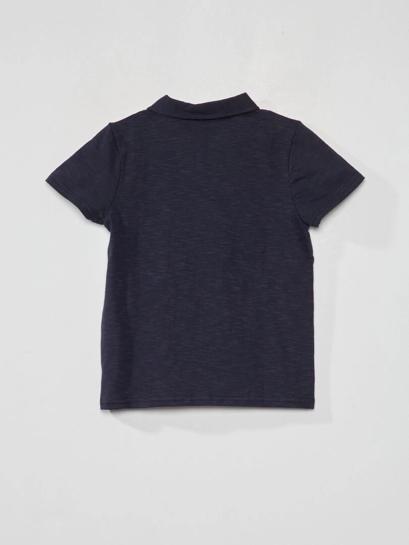 Polo "Enjoy the moment"   Bleu