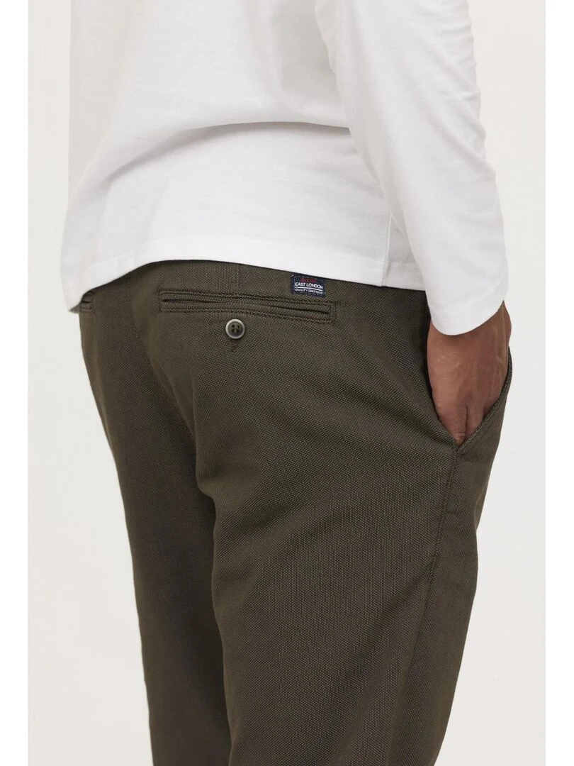 Lee Cooper   Pantalon coton chino straight GALANT   Kaki