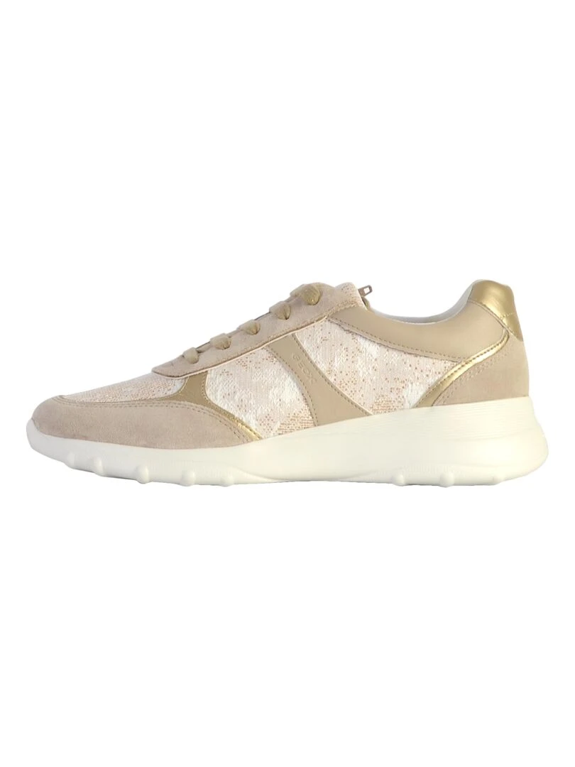 Basket Cuir Geox Alleniee Beige