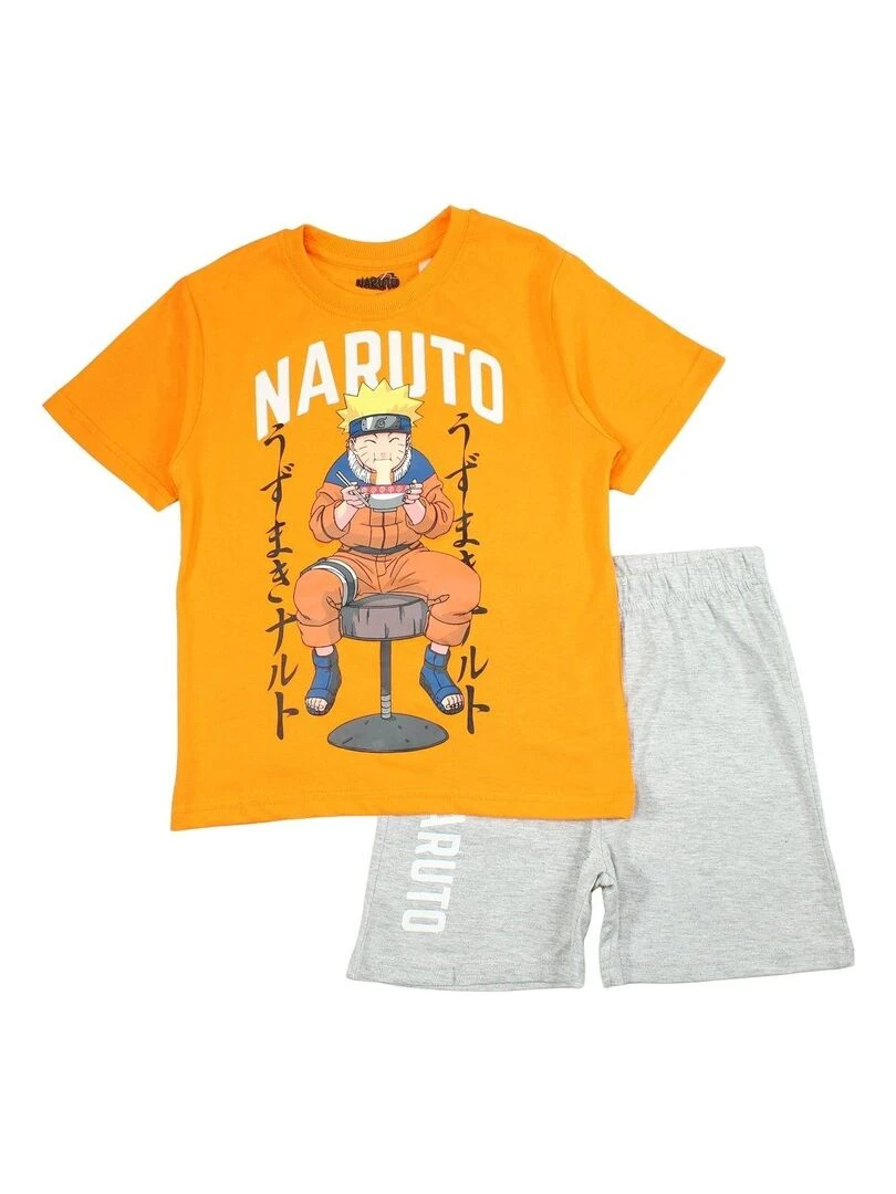 Naruto Ensemble T shirt short garçon Imprimé Naruto Orange