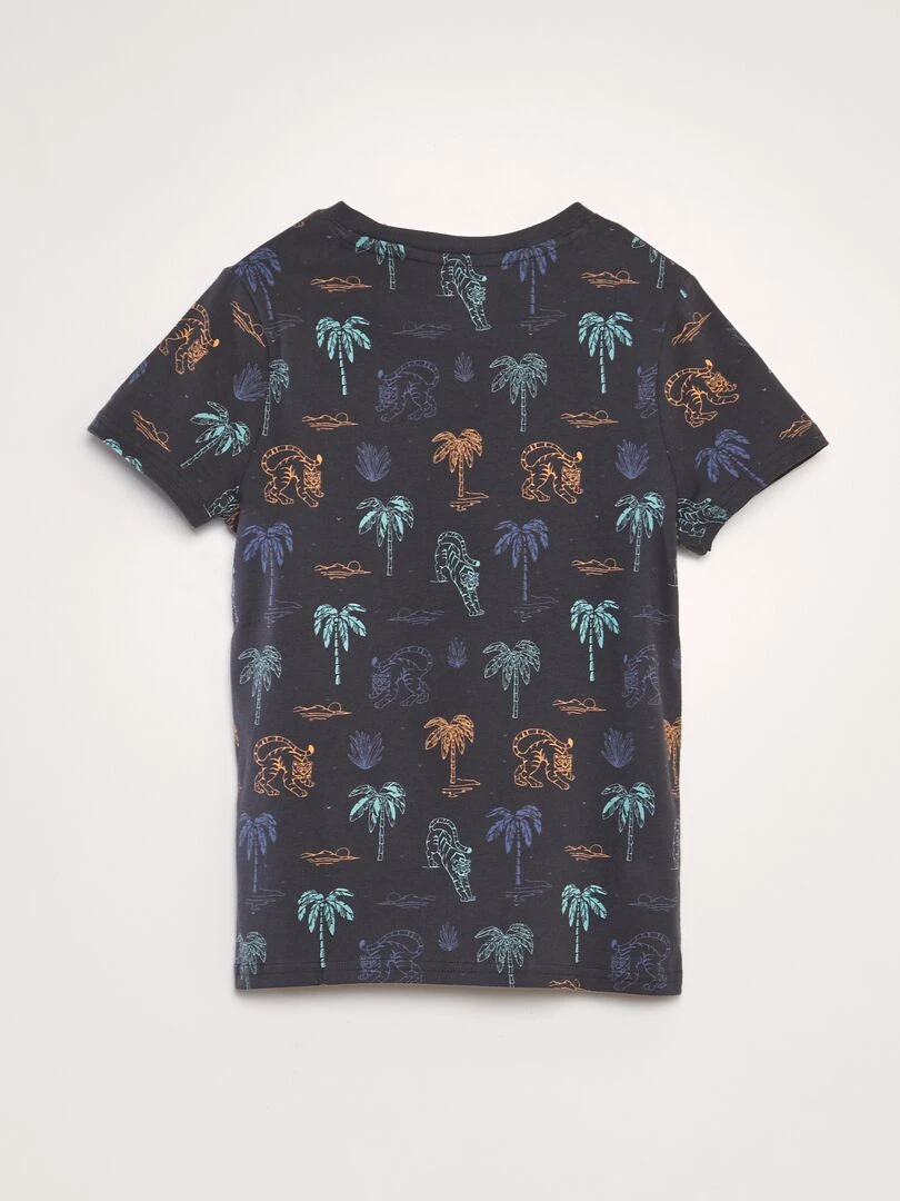 T shirt imprimé Anthracite