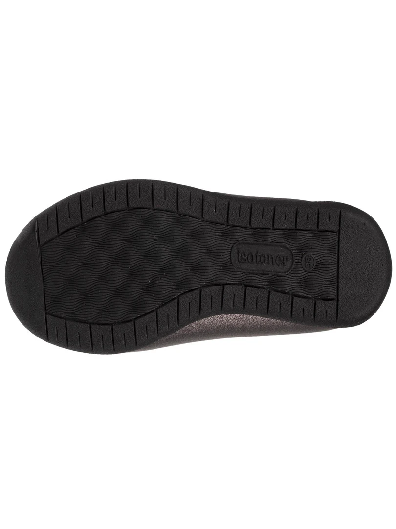 Isotoner Ballerines Femme Gris Métalisé   Gris