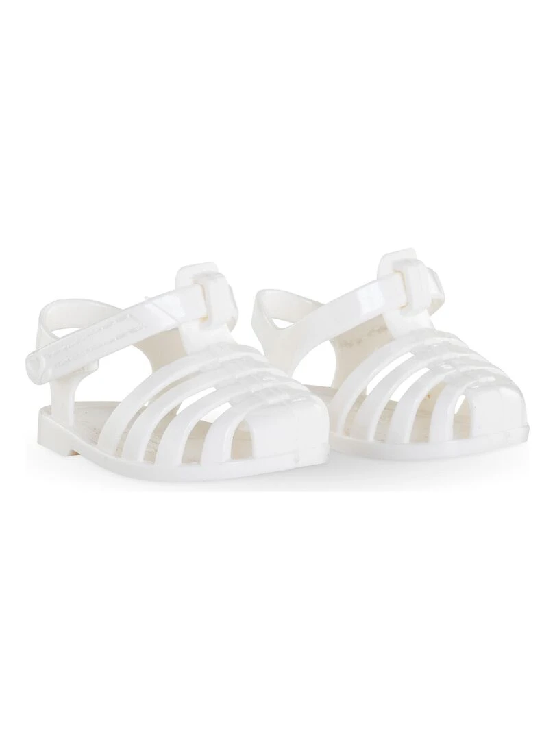 Sandales Blanches pour poupon 36 cm Blanc
