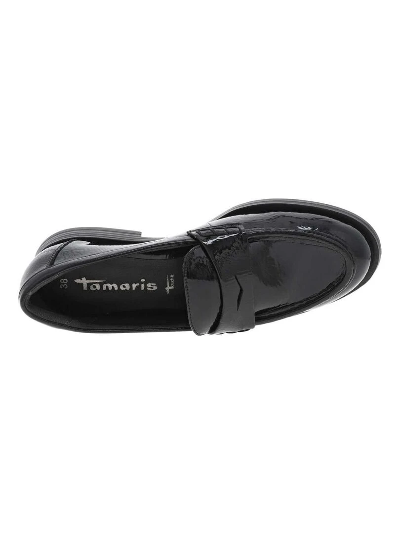 TAMARIS   Mocassins talon décroché bas   Noir