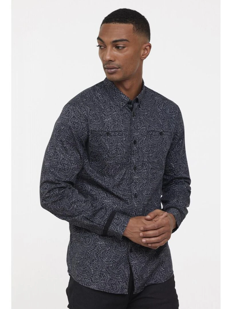 Lee Cooper Chemise manches longues coton slim DIMITRI Noir