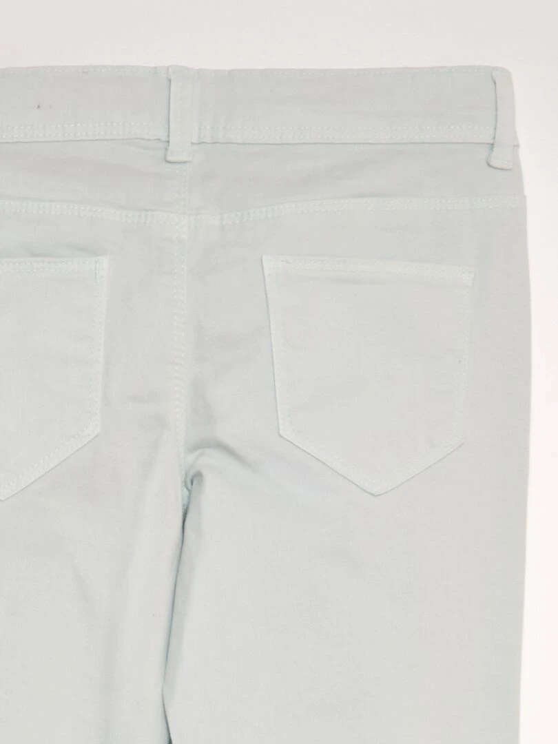 Pantacourt skinny à taille haute   Bleu pastel
