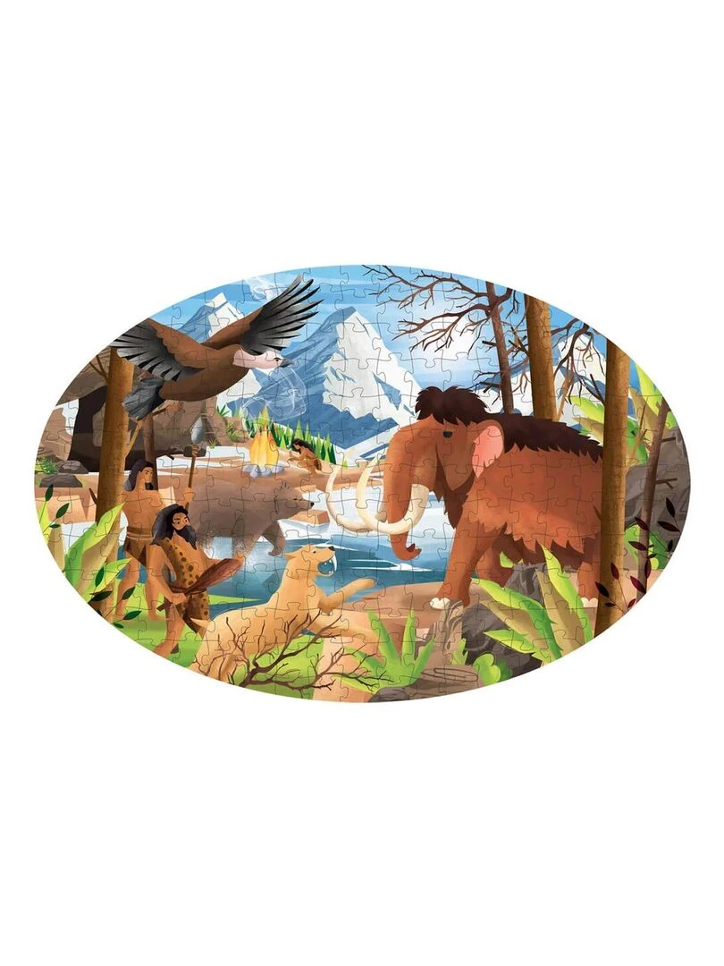 Coffret livre et puzzle 200 pièces : Voyage Découvre Explore : La Préhistoire N/A