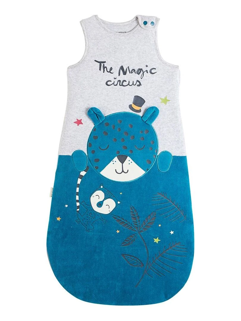 Gigoteuse d'hiver en velours Jungle Jungle Bleu
