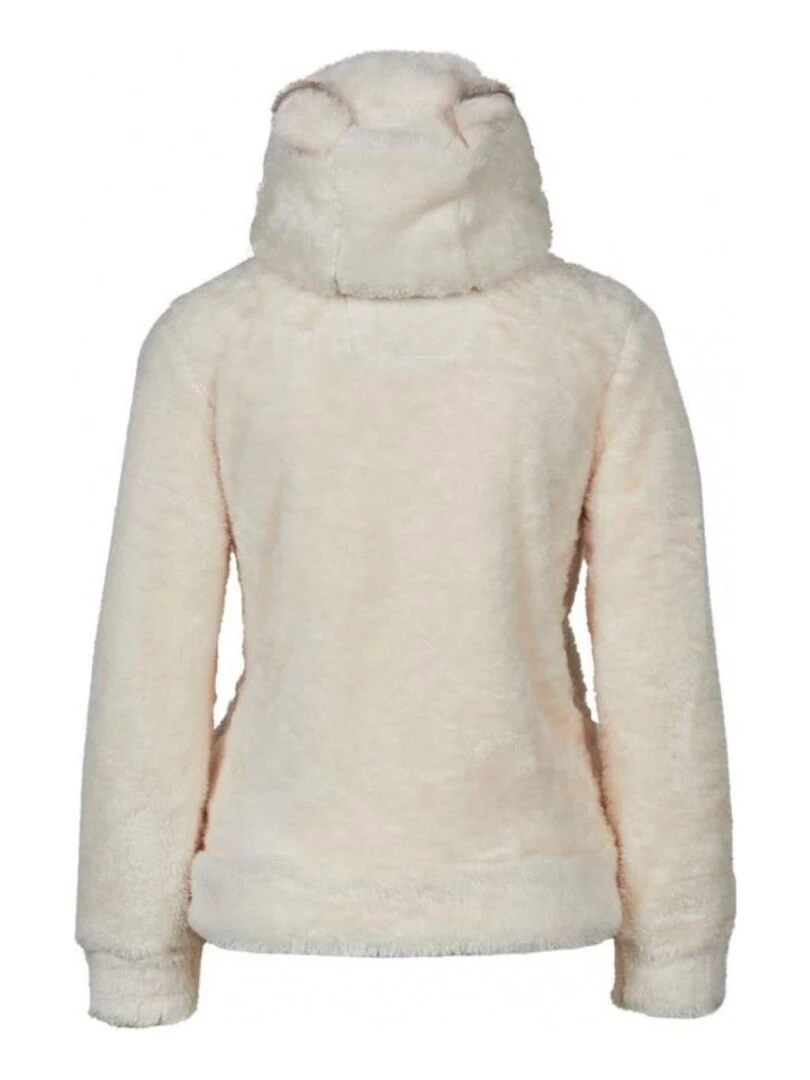 Blouson polaire à capuche femme ARELI Ecru