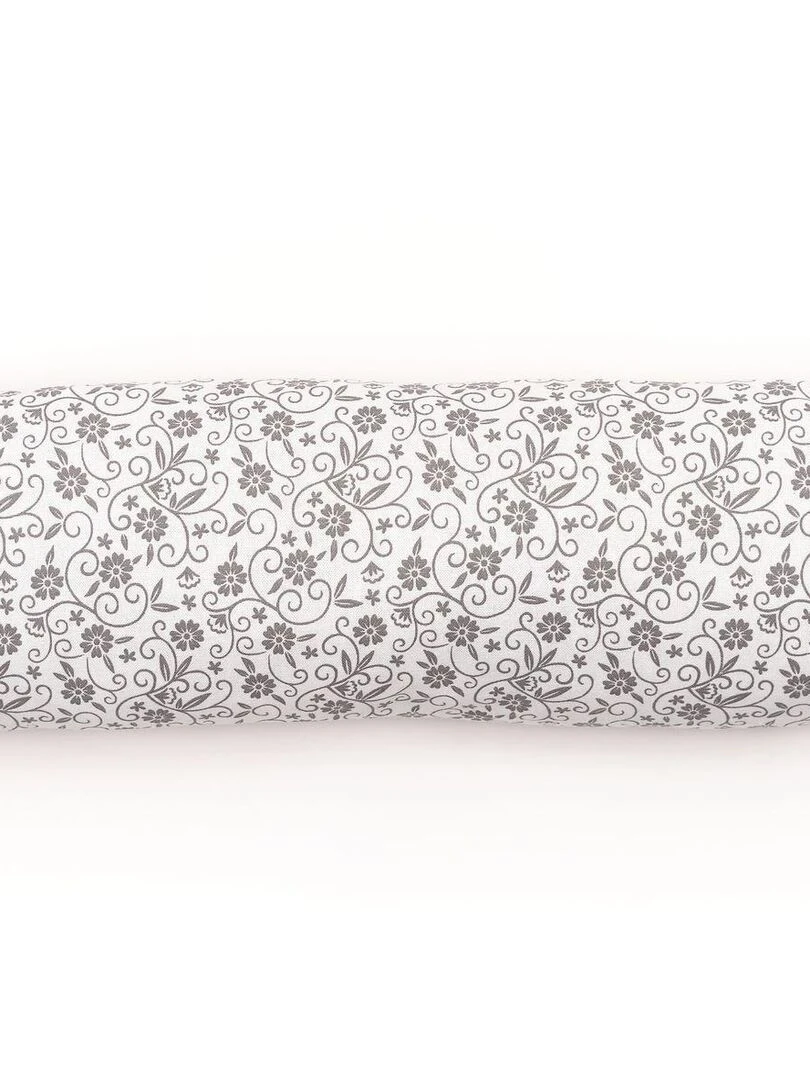 Coussin polochon déhoussable imprimé 'CHARME' 'TODAY' Blanc