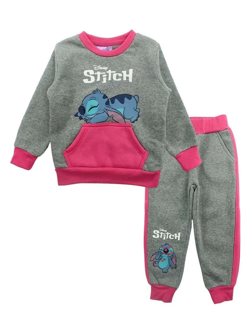 Disney Ensemble Sweat pantalon fille Imprimé Lilo Et Stitch Gris