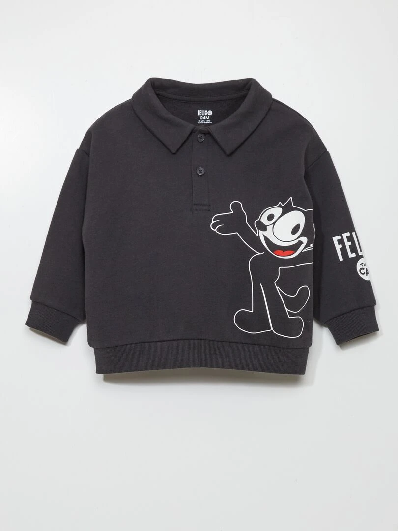 Sweat imprimé Noir