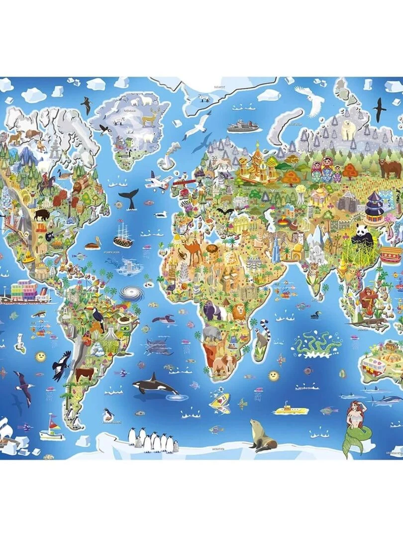 Puzzle 250 pièces : Carte du Monde N/A