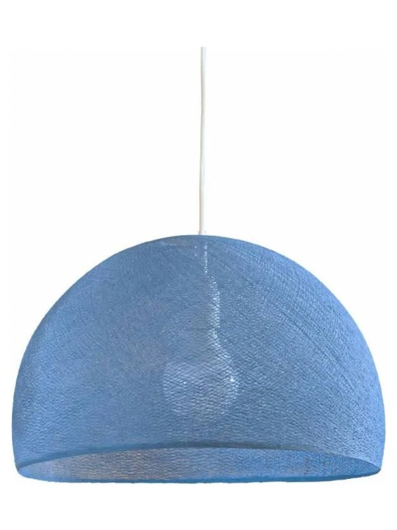 Abat jour coupole denim 50 et sa suspension simple Bleu céladon