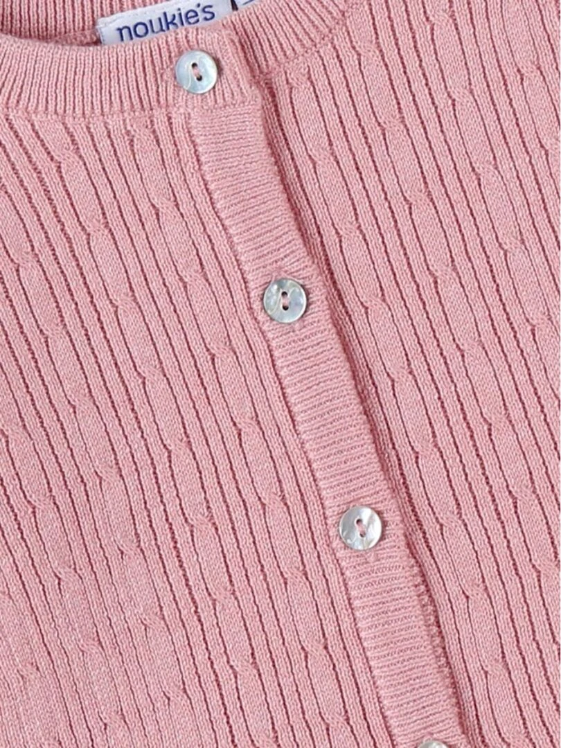 Cardigan en tricot tressé  foncé   Noukie's   Rose
