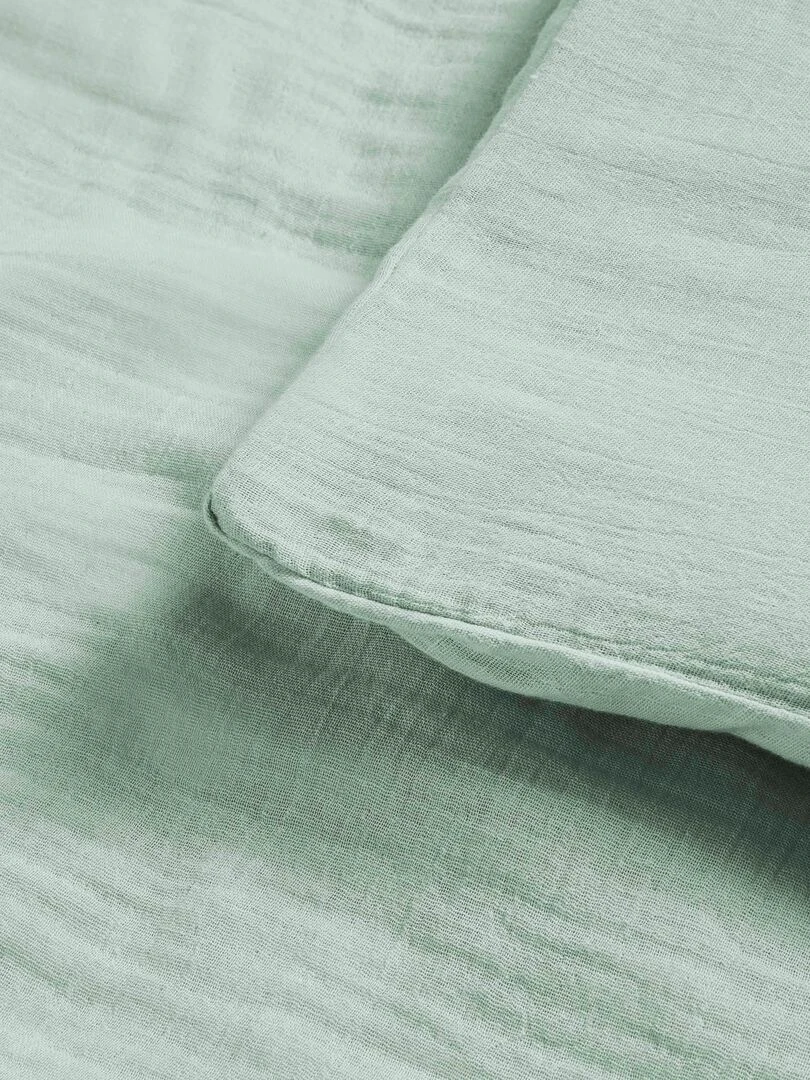 Housse de couette gaze de coton   'Le Lit de Mon Bébé'   Vert émeraude