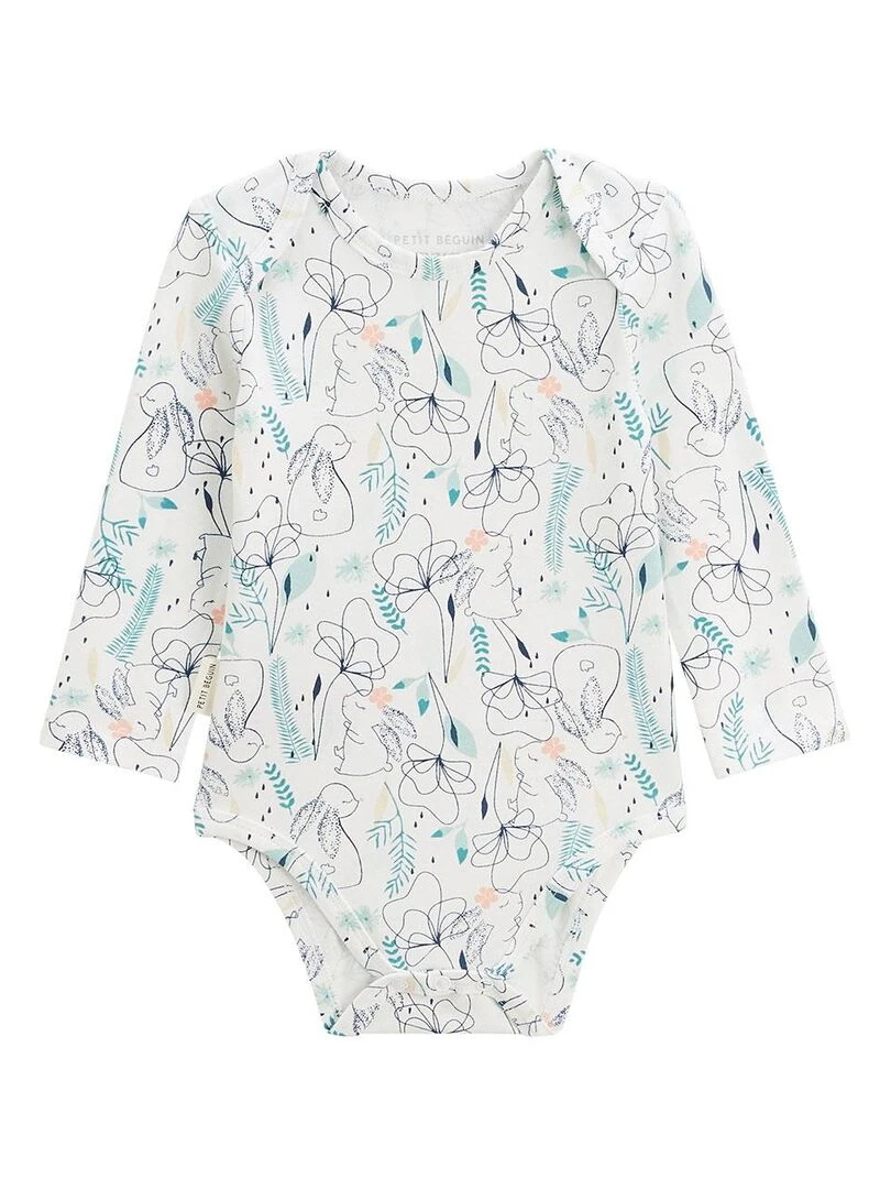 Lot de 2 bodies bébé manches longues Misscerise   Bleu
