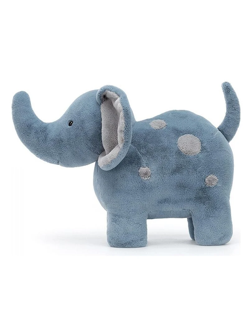 Peluche Big Spottie Elephant   l : 15 cm x H: 30 cm   Bleu