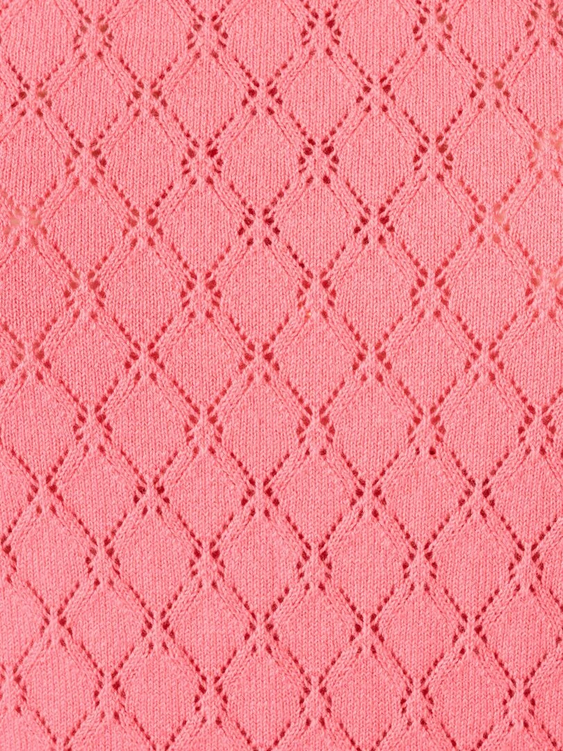 Pull ajouré à base de coton biologique   Damart   Rose