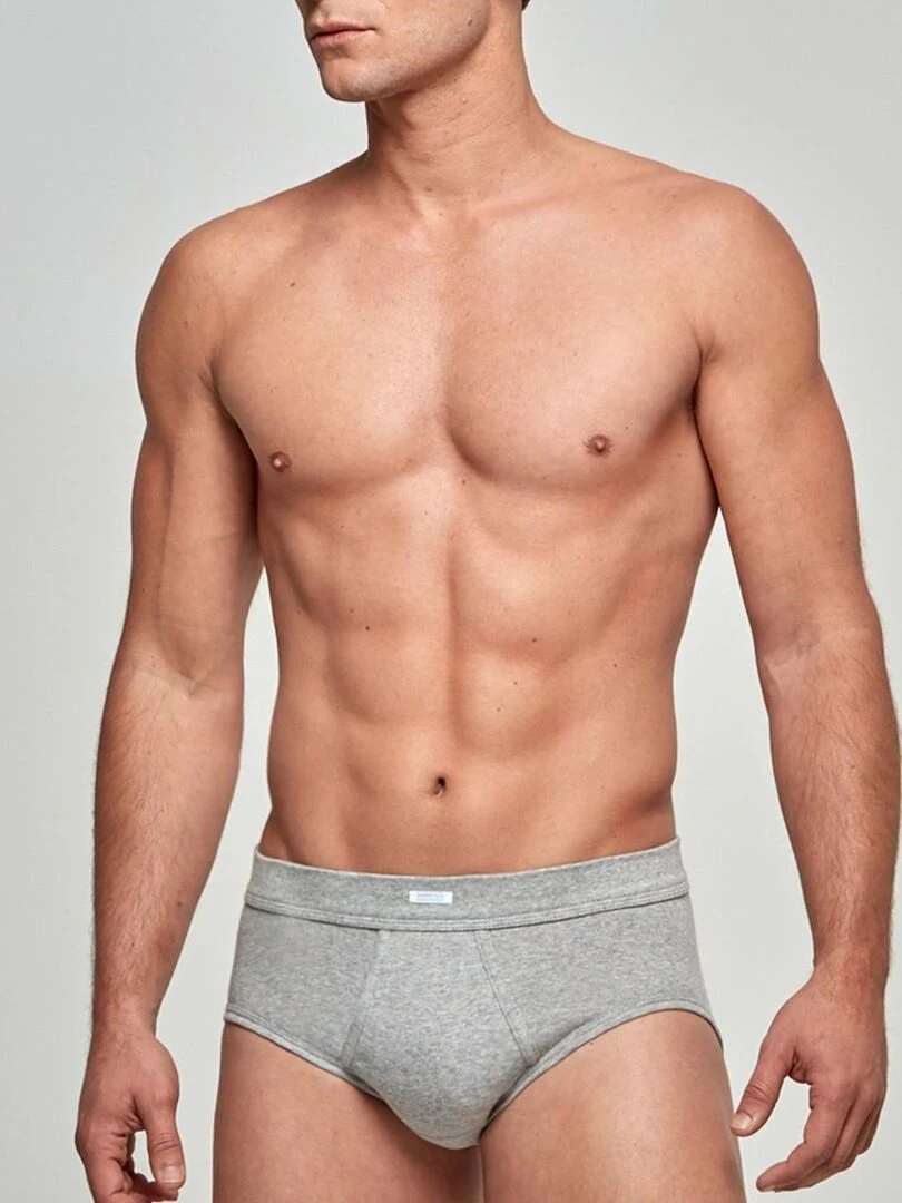 Slip pur coton Essentials Gris