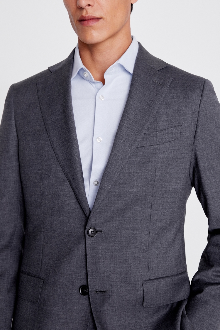 Italian Tailored Fit Black Peak Lapel Tuxedo Jacket   Buy Online at Moss