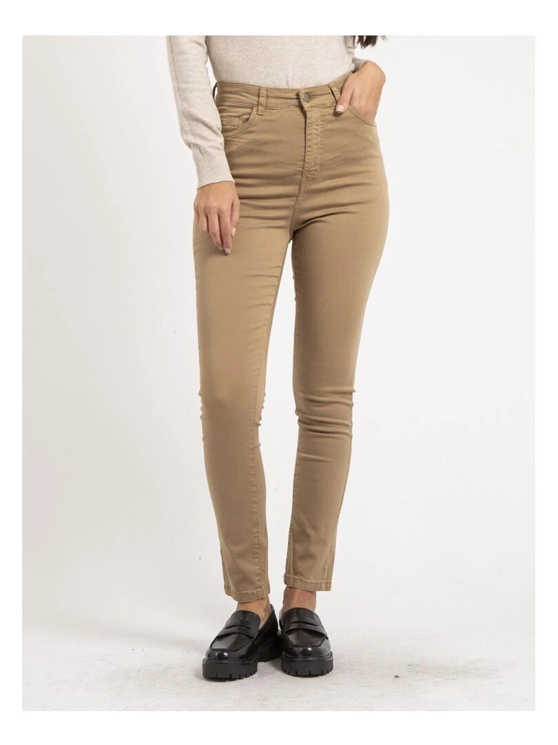 Pantalon slim EDITH Beige