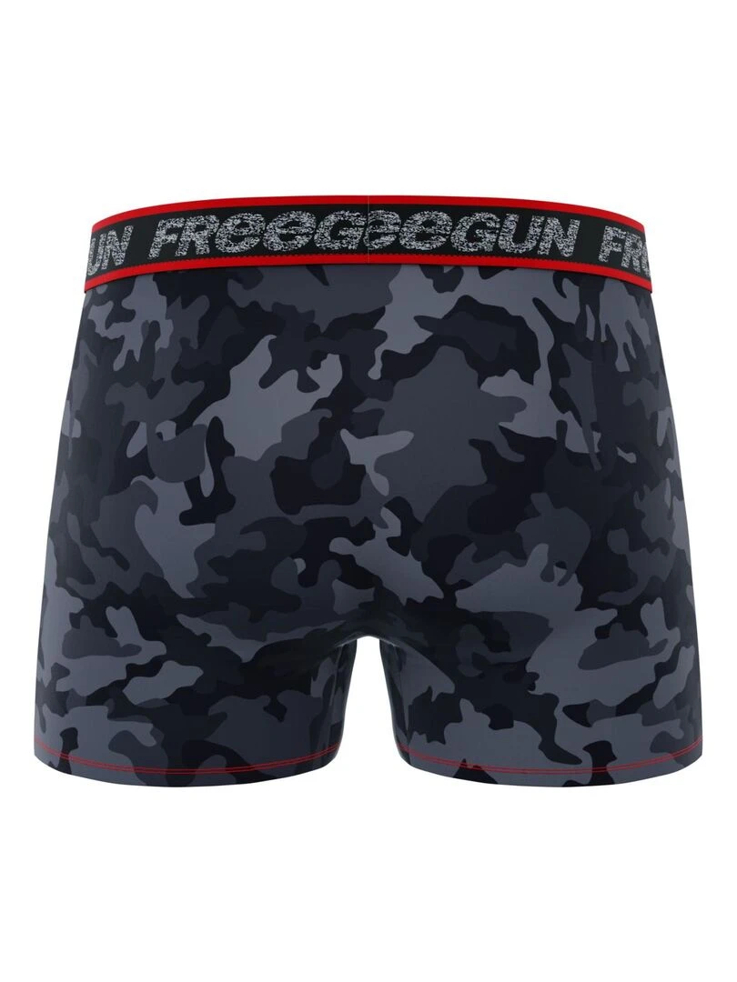 Lot de 4 boxers homme dynamique Freegun   Gris