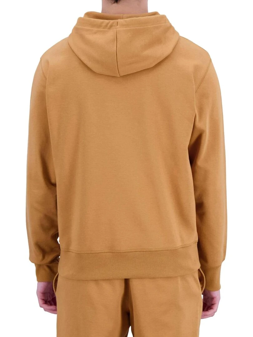 Sweat à Capuche New Balance Essentials Stacked Logo Fleece Hoodie Marron
