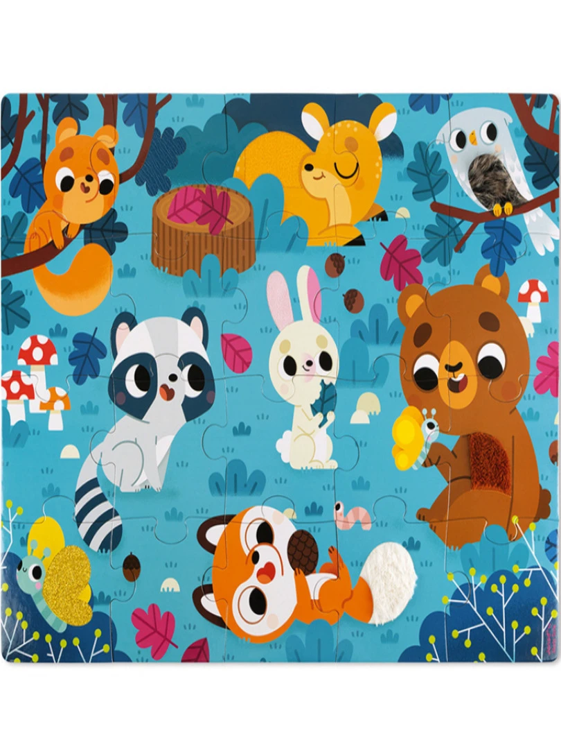 Puzzle Tactile Les Animaux De La Forêt (20 Pièces) N/A